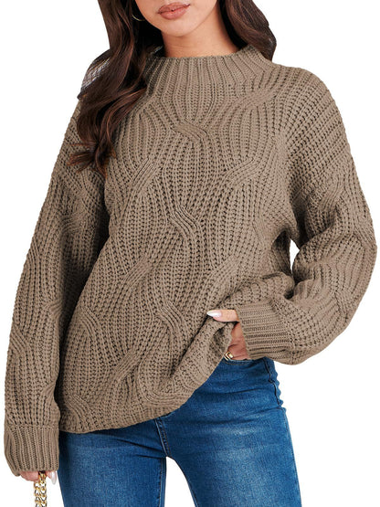 Variant image for Stickad Dam Tröja med Drop-Shoulder Design i Akryl-16