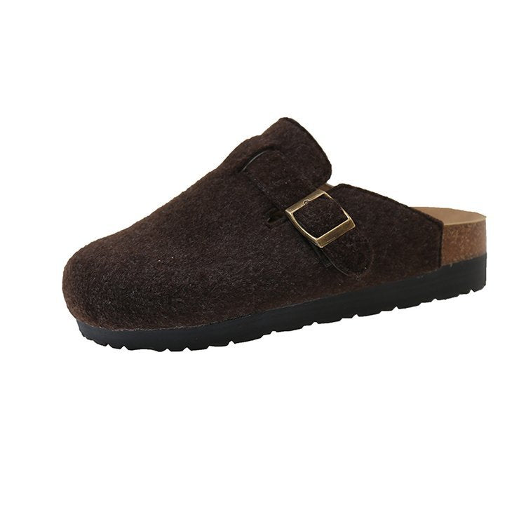 Dam Träskor Med Bekväm Fotbädd Och Elegant Remdesign Syntetiska Trätofflor 6