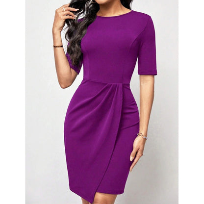 Variant image for Kvinnors Kort Klänning Enfärgad Bodycon Polyester-1