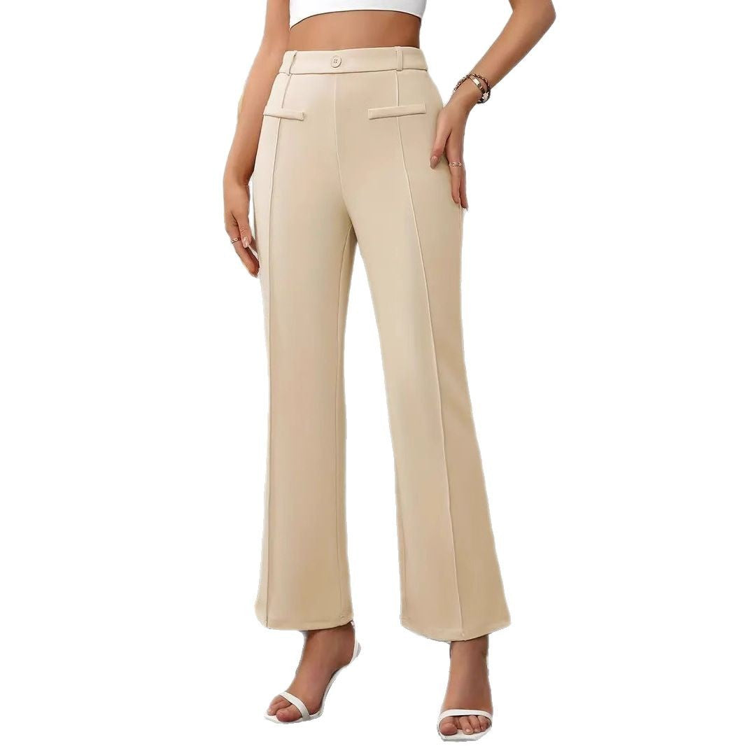 Hochwertige Damen Bredbyxor mit Klassischen Details – Eleganter Schnitt, Hochtailliert, Atmungsaktives Material, Vielseitig für Alle Anlässe 6