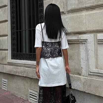 Kvinnors Croptop Skiktad Design Högkvalitativt Material 5