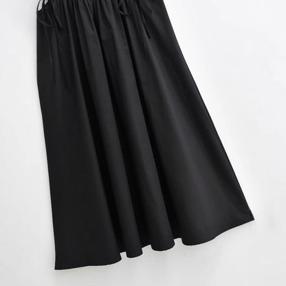 Kvinnors Wrap Klänning V-ringning Bomullsmix Rüschdetaljer-4