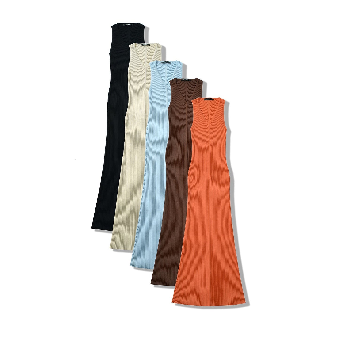 Dam Klänning Bodycon V-Neck Polyester Lång Ärmlös-2