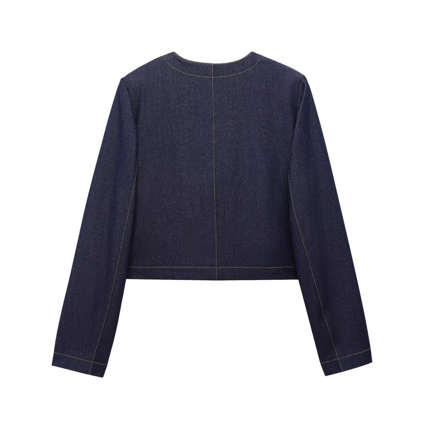 Dam Kortärmad Jacka och Bredklippta Byxor Set Polyester Sommarkläder-4