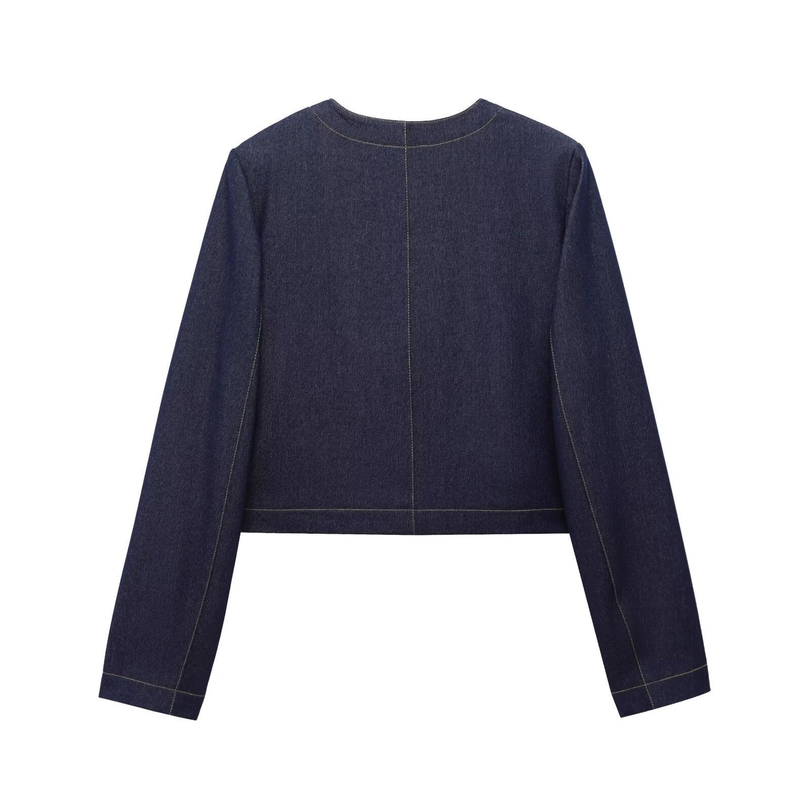 Dam Kortärmad Jacka och Bredklippta Byxor Set Polyester Sommarkläder-4