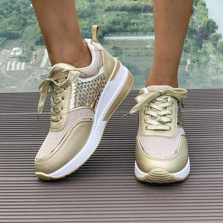 Kvinnors Sneakers Andningsbara Dämpning Metalliska Accenter 3
