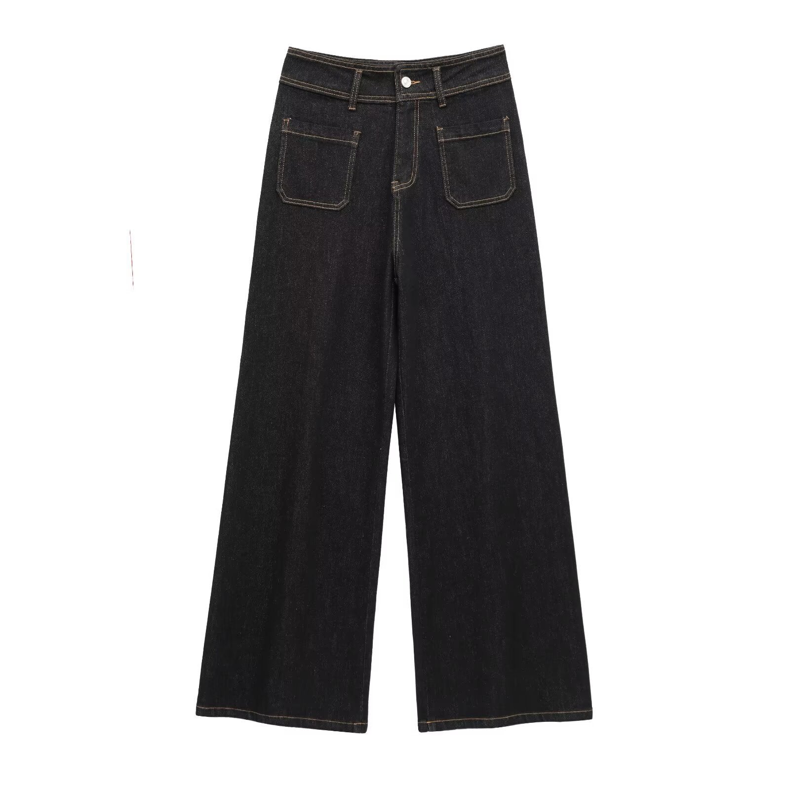Dam Byxor Raka Polyester Färgblockering Fotledslängd-3