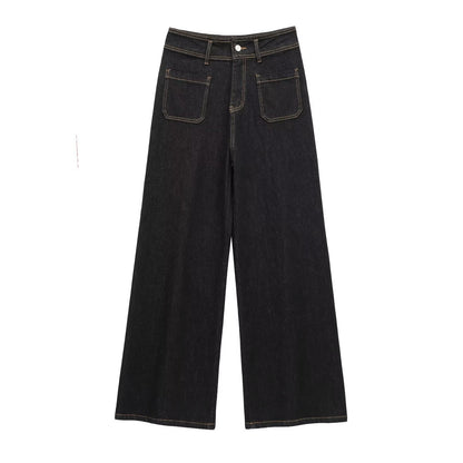Dam Byxor Raka Polyester Färgblockering Fotledslängd-3