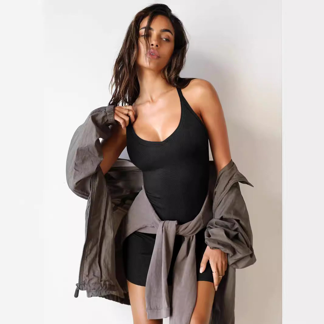 Kvinnors Bodycon Klänning i Monokrom Design, Ärmlös, 90% Polyester, Elegant och Modern, Flera Färger och Storlekar XS-XL 5