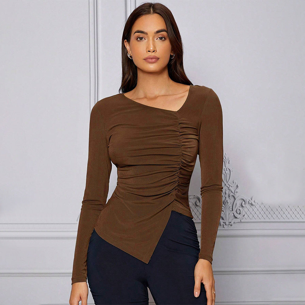 Kvinnors Topp Elegant Design Elastisk Material 1