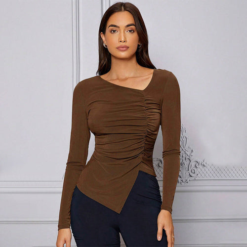 Kvinnors Topp Elegant Design Elastisk Material 1
