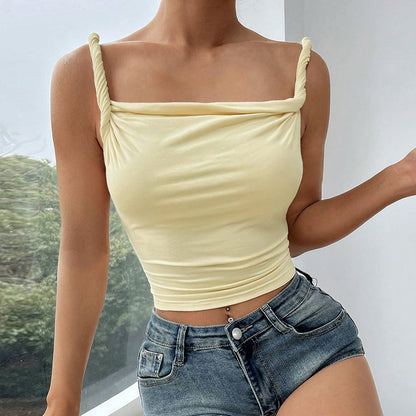 Dam Festtopp Slim Fit Polyester Enkel Design-4