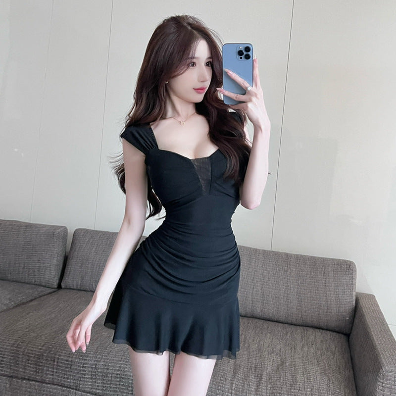 Variant image for Damklänning Ärmlös Med Volang Polyester Kort-5