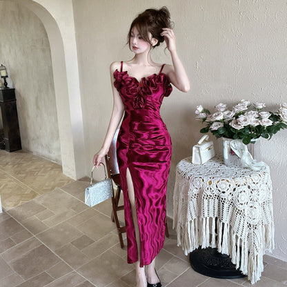 Variant image for Fina Dam Klänningar Blommig Spaghetti Strap V-Hals Polyester-7