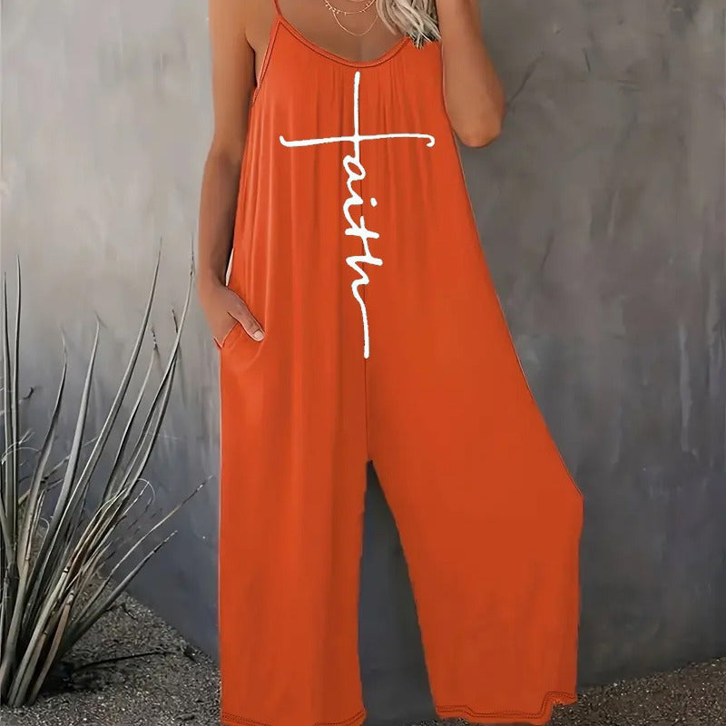 Snygga Byxor Dam Loose Fit Tryckt Polyester-3