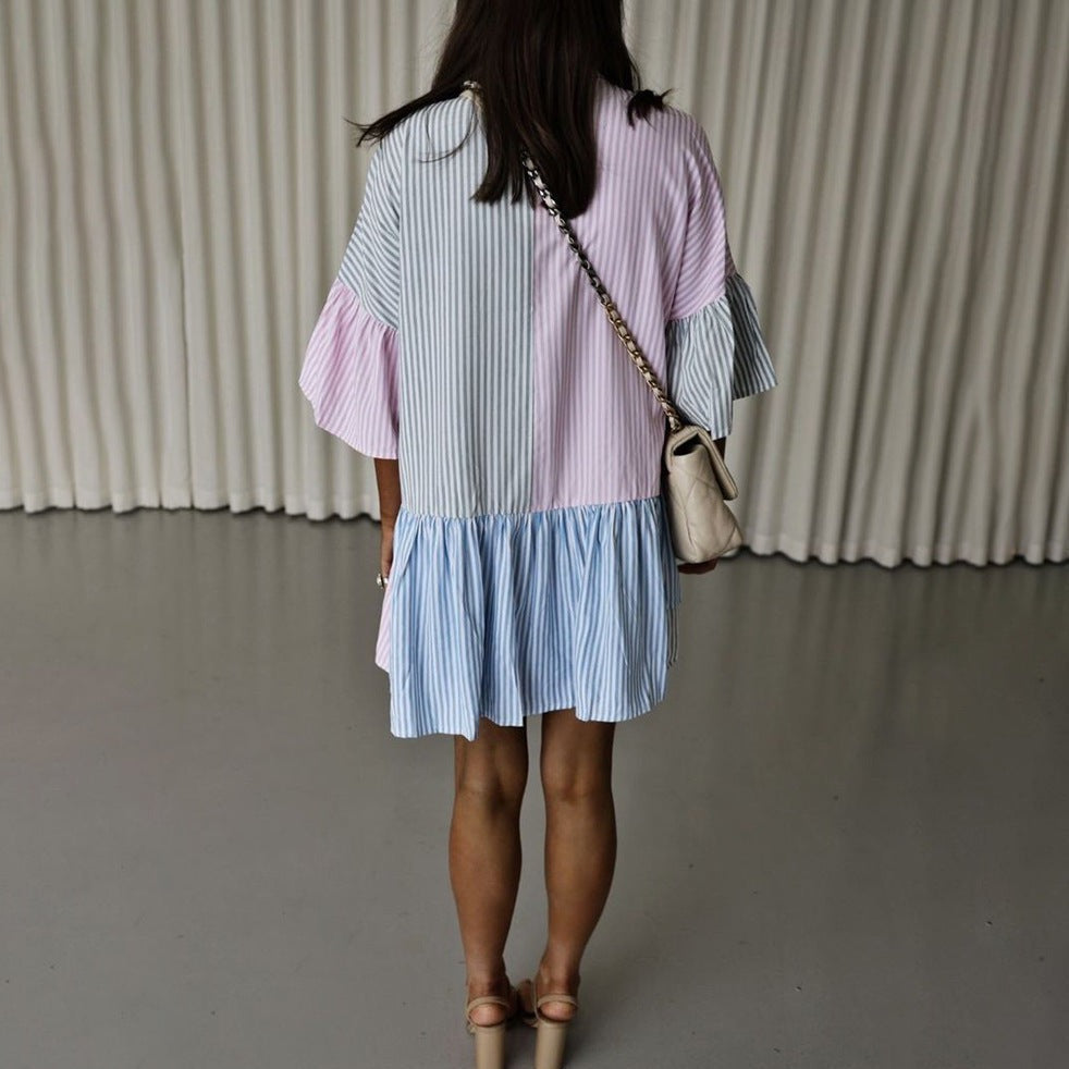 Damklänning Färgglad Luftig Sommarklänning 100% Polyester-3