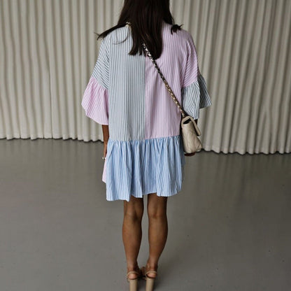 Damklänning Färgglad Luftig Sommarklänning 100% Polyester-3