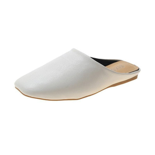 Kvinnors Öppna Mulor Minimalistisk Läder 1