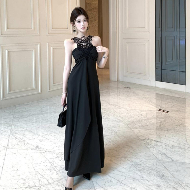 Variant image for Dam Maxiklänning Stropplös Halter Polyester Elegant Öppen Bak-1