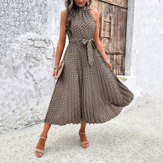 Ärmlös Höftlängd Damklänning i Polyester – Elegant och Fina Dam Klänningar för Sommar och Fest 1