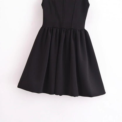 Fina Dam Klänningar Mini Rundhalsad Polyester-3