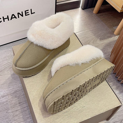 Dam Tofflor med Lyxig Päls och Icke-Slipssula för Komfort och Stil-1