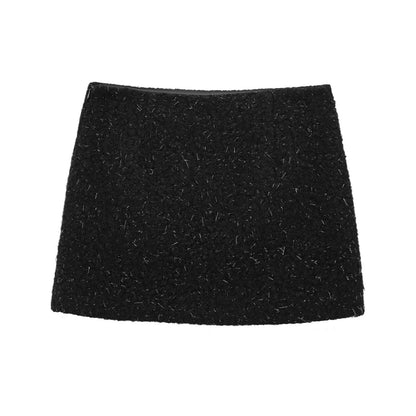 Kvinna Minikjol Monokrom Design Polyester-2