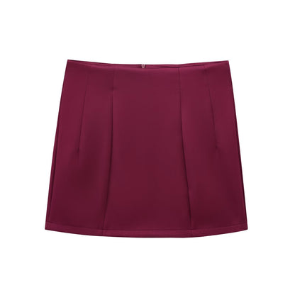Dam Minikjol A-linjeformad med Knappar Polyester-3