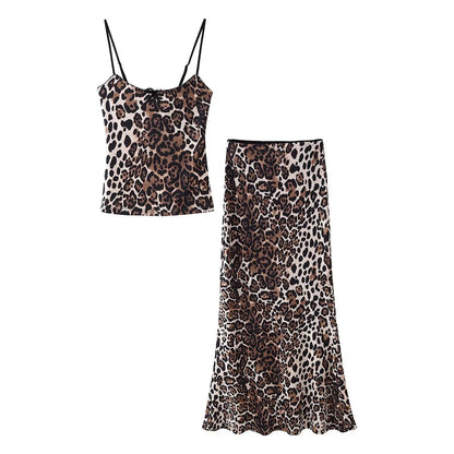 Dam Halbrock Set Ärmlös Djurtryck Polyester-2