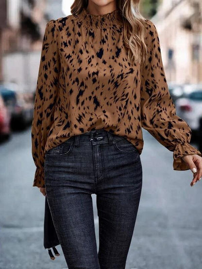 Variant image for Dam Turtleneck Blus Zebra Mönster Polyester-21