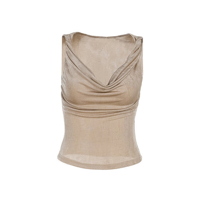 Kvinnors Festtop V-hals i Mjukt Material - Figur-huggande Topp för Fest och Vardag-6