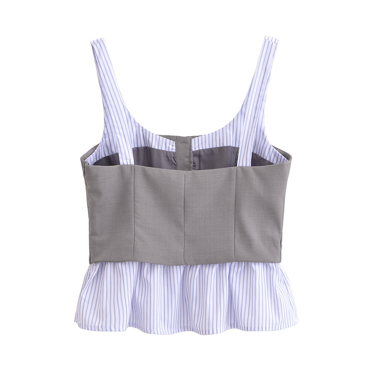 Dam Topp Färgblockering Polyester Mångsidig Design-4