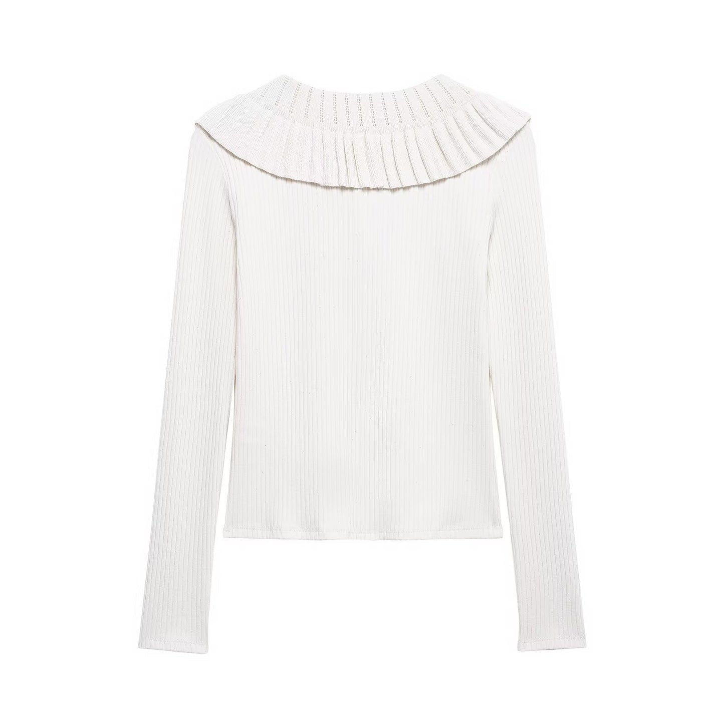 Kvinnors Kappa Rüschig Detalj Polyester-5