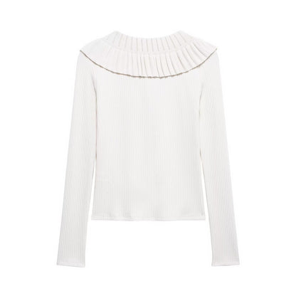 Kvinnors Kappa Rüschig Detalj Polyester-5