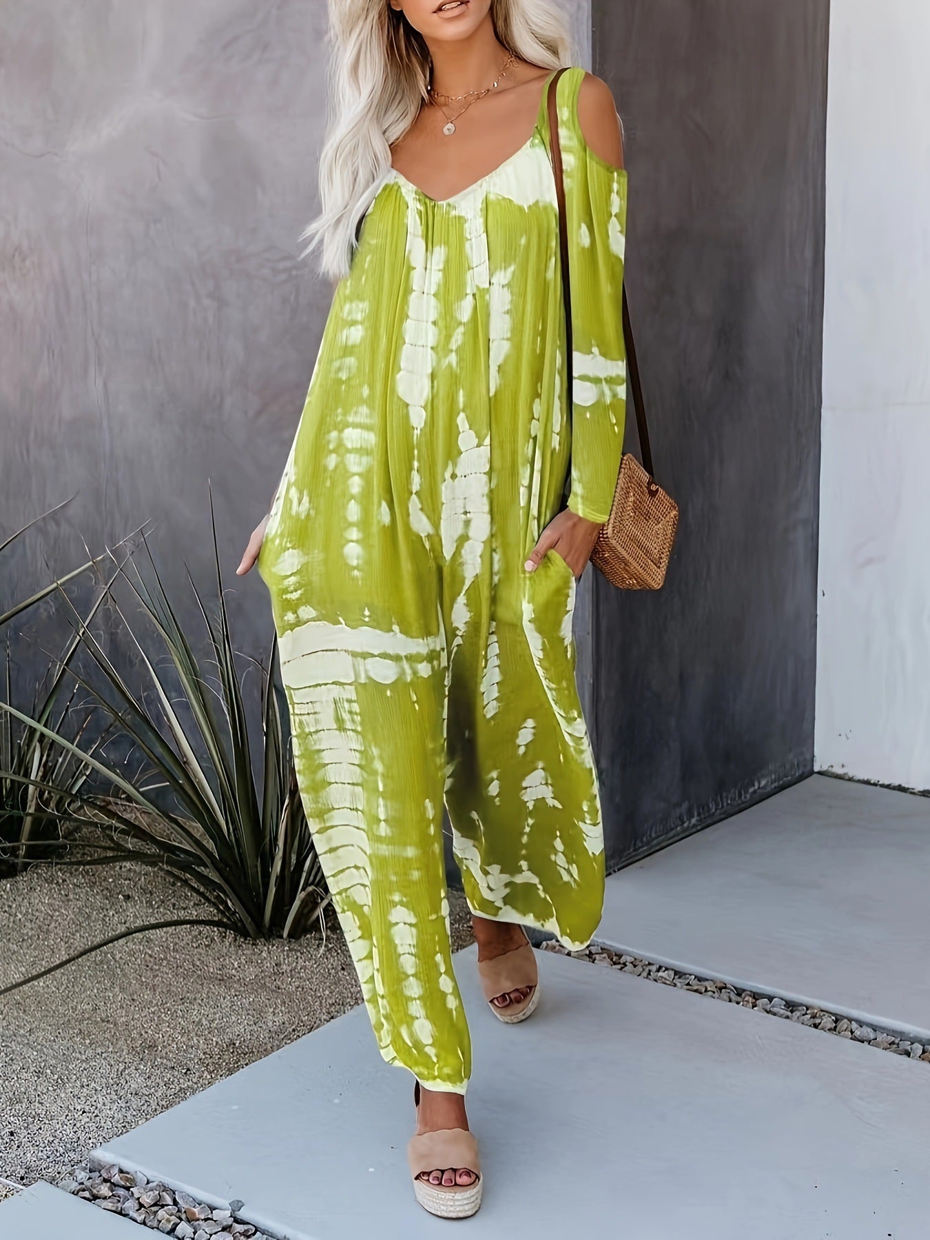 Variant image for Dam Jumpsuit Långärmad Löst Snitt Polyester Hög Midja Casual-41