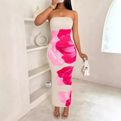 Dam Klänning Off-Shoulder Slim Fit Polyester Elegant och Tidlös-2