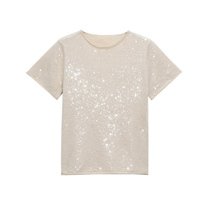 Stickad Dam Tröja Rundhalströja Medium Tjocklek Polyester-1
