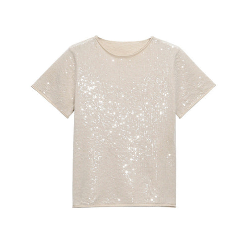 Stickad Dam Tröja Rundhalströja Medium Tjocklek Polyester-1