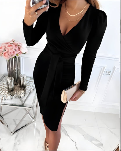 Damklänning Flödande Stil Lätt Material för Vardag och Fest-1