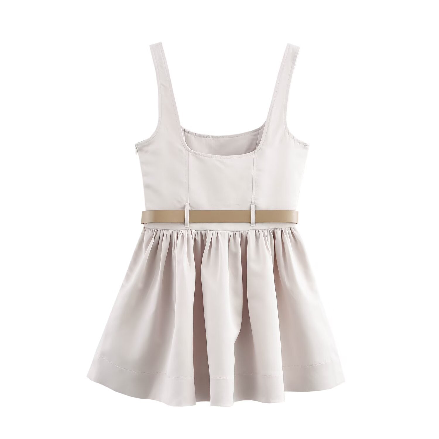 Kort Klänning Dam Slim Fit med Veckad Kjol - Perfekt Sommarklänning för Fest och Vardag 3