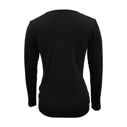 Dam Långärmad Topp Leopardmönster Polyester-4