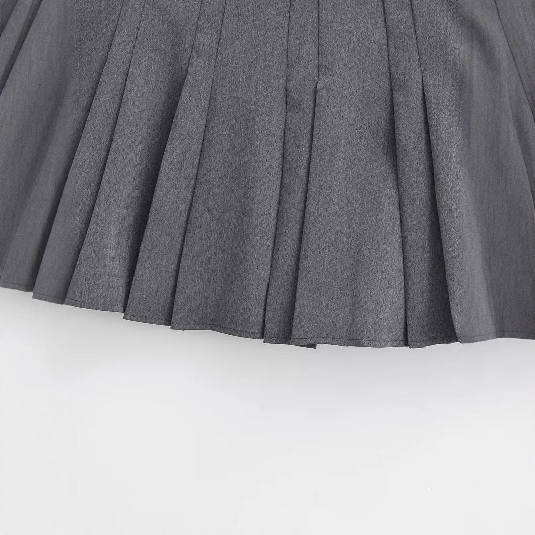 Kvinnors Vikkjol Elegant Snitt Högkvalitativt Tyg med Fickor-4