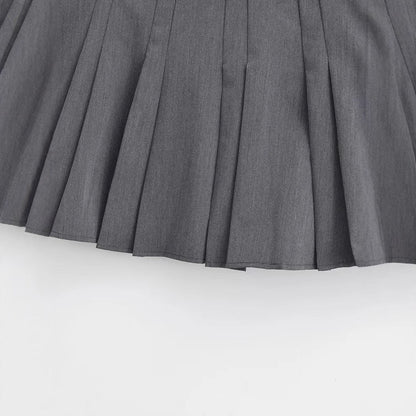 Kvinnors Vikkjol Elegant Snitt Högkvalitativt Tyg med Fickor-4