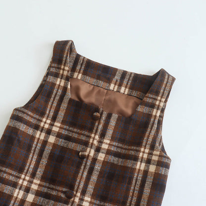 Kvinnors A-Linjeklänning Kontrollmönster Andningsbart Tyg 3