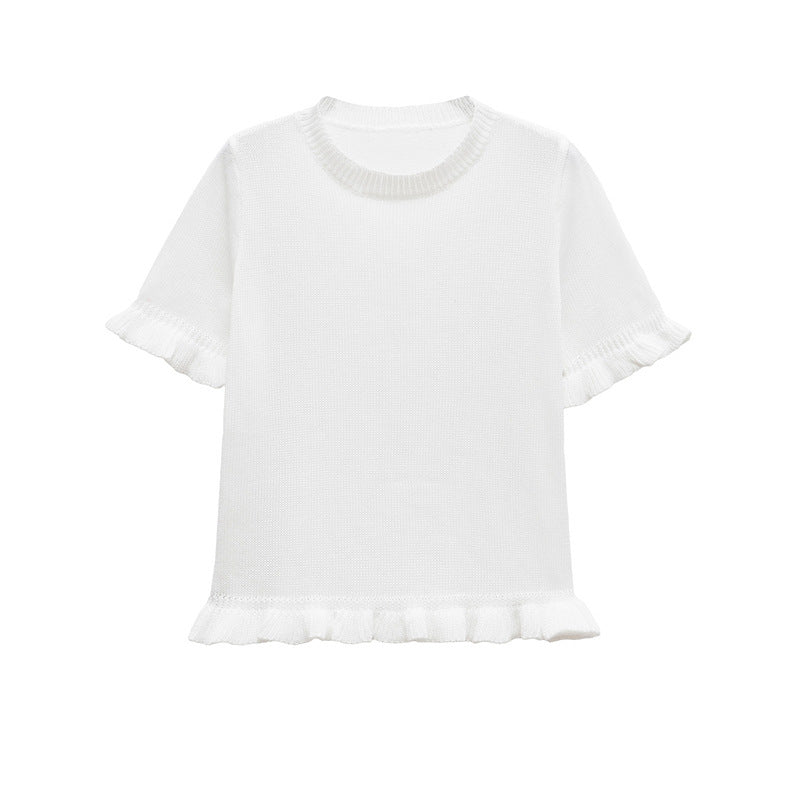 Dam Tröja Löst Passform Cirkulär Halsringning 100% Bomull-6