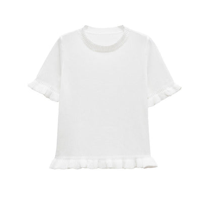 Dam Tröja Löst Passform Cirkulär Halsringning 100% Bomull-6