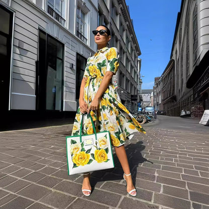 Damklänning Off-Shoulder A-Linje Polyester Midi Fina Dam Klänningar-4