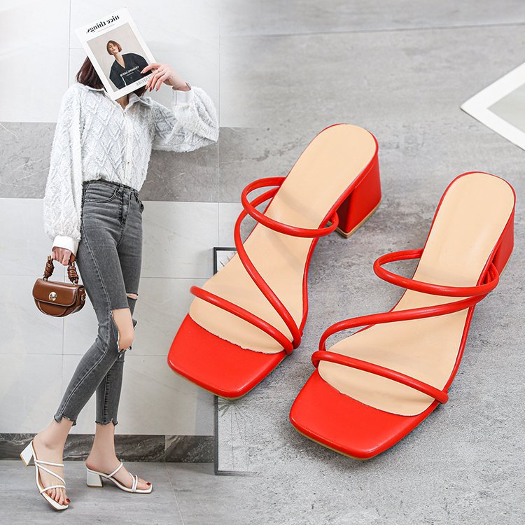 Kvinnors Sandaler Blockhäl Elegant Syntetmaterial 4