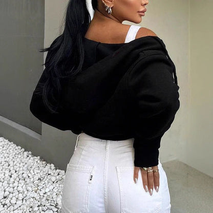 Dam Kortärmad Tröja Y2K Polyester Medeltjock-3