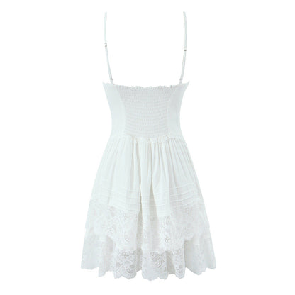 Fina Dam Klänningar Spaghetti Patchwork 100% Polyester 2